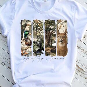 Hunting Season Deer Tee Graphic Short Sleeve T-Shirt